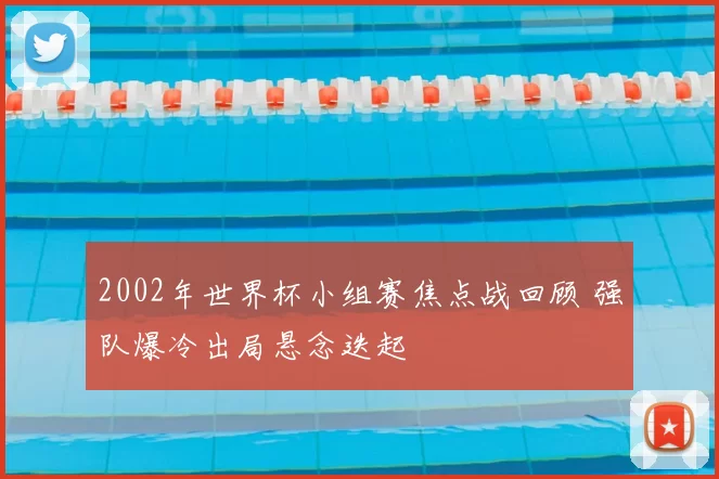 2002年世界杯小组赛焦点战回顾 强队爆冷出局悬念迭起
